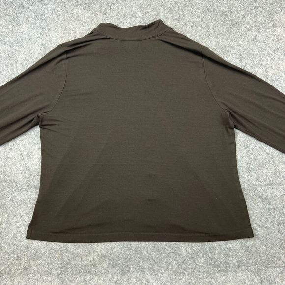 J Jill Cardigan Sweater Womens Large Brown Open Front Knit Topper Stretch Casual - Picture 7 of 12